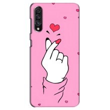 Чехол с принтом для Samsung Galaxy A30s (A307) (AlphaPrint - Знак сердечка) – Знак Love