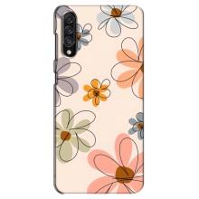 Чехол с цветочным принтом на Самсунг А30с – Разноцветные цветы