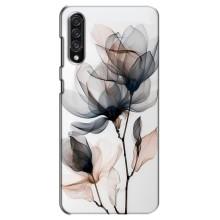 Чехол с цветочным принтом на Самсунг А30с – Цветы на белом