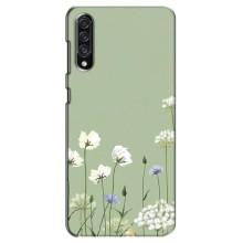 Чехол с цветочным принтом на Самсунг А30с – Цветы на зеленом