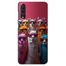 Чохол з принтом стильні тварини для Самсунг Галаксі А30с (А307) – Лами в окулярах