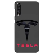 Силіконовий бампер з картинкою машини на Samsung Galaxy A30s (A307) – Logo TESLA