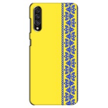 Силиконовый Чехол на Samsung Galaxy A30s (A307) (Вышиванка на желтом)