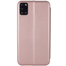 Кожаный чехол-книжка Classy для Samsung Galaxy A31 – Rose Gold