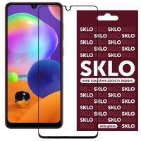 Защитное стекло SKLO 3D (full glue) для Samsung Galaxy A31 – Черный