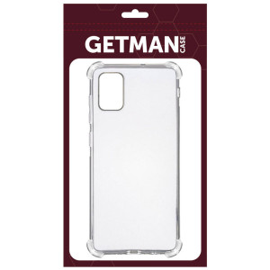 TPU чохол GETMAN Ease logo посилені кути для Samsung Galaxy A31 – Прозорий
