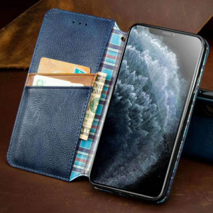 Кожаный чехол-книжка GETMAN Cubic (PU) для Samsung Galaxy A31 – Синий