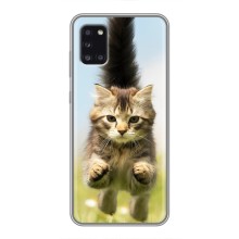 Чехлы с Котиками для Samsung Galaxy A31 (A315) (VPrint) (Прыжок кота)