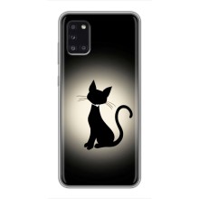 Чехол с принтом для Samsung Galaxy A31 (A315) (AlphaPrint) Модные коты – Силуэт котика