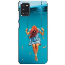 Чехол Стильные девушки на Samsung Galaxy A31 (A315) – Девушка на качели