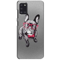 Чехол (ТПУ) Милые собачки для Samsung Galaxy A31 (A315) (Бульдог в очках)