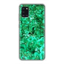 Мраморный чехол на Samsung Galaxy A31 (A315) (VPrint) (Салатный Мрамор)