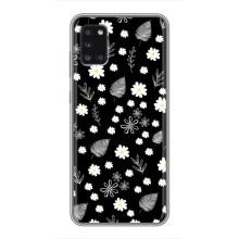 Чохли з тематикою "КВІТИ" на Samsung Galaxy A31 (A315) (цвітіння на чорному)