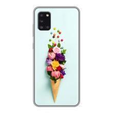 Чохли з тематикою "КВІТИ" на Samsung Galaxy A31 (A315) (Квітка-морозиво)