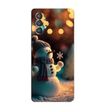 Чехлы на Новый Год Samsung Galaxy A32 (5G) (Снеговик праздничный)