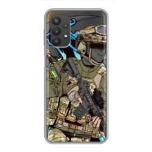Чехлы с картинкой ЗСУ для Samsung Galaxy A32 (5G) (AlphaPrint) (Воин ВСУ)