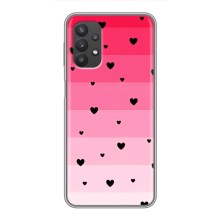 Чохли з тематикою "Маленькі Сердчеки" на Samsung Galaxy A32 (5G) (Чорні сердечка)