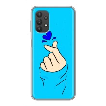 Чохол (Знак сердечка) для Samsung Galaxy A32 (5G) (Сердечко на синоьому)