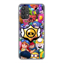 Чехол для Samsung Galaxy A32 (5G) Бравл Старс (VPrint) (Лого Brawl Stars)