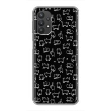 Чехол на тематику: Коты для Samsung Galaxy A32 (5G) – Котики на черном