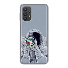 Чехол NASA для Samsung Galaxy A32 (5G) (AlphaPrint) (Космонавт фото)