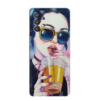 Чехол с картинкой Модные Девчонки Samsung Galaxy A32 (5G) (Девушка с коктейлем)