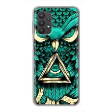 Чехол с птицами на Samsung Galaxy A32 (5G) (VPrint) (Сова с глазом)