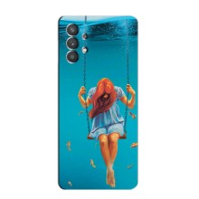 Чехол Стильные девушки на Samsung Galaxy A32 (5G) (Девушка на качели)