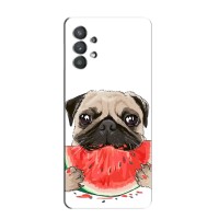 Чехол (ТПУ) Милые собачки для Samsung Galaxy A32 (5G) (Смешной Мопс)