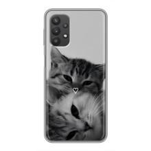 Чехол с рисунком кот на Samsung Galaxy A32 (5G) (Пара котов)