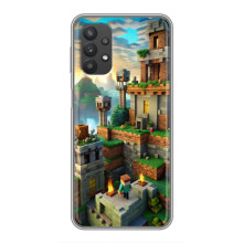 Чохол з картинками Майнкрафт для Samsung Galaxy A32 (5G) – Місто Майнкрафт