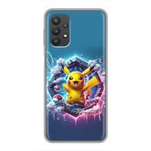 Чехол с Пикачу на Samsung Galaxy A32 (5G) (Лого Пикачу)