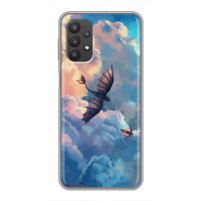 Чохол з принтом дракон Беззубик Samsung Galaxy A32 (5G) – Беззубик в небі