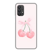 Чехол с розовым рисунком для Samsung Galaxy A32 (5G) (Розовые вишни)