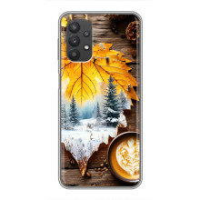 Чехол с уникальным дизайном «Осень с кофе» для Samsung Galaxy A32 (5G) – Осенне-зимнее кофе