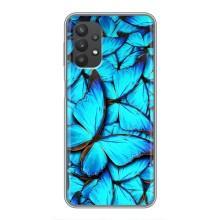 Силиконовый бампер с картинкой животных для Samsung Galaxy A32 (5G) (Крылья бабочек)