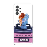 Силіконовый Чохол на Samsung Galaxy A32 (5G) з картинкой Модных девушек (Дівчина на машині)