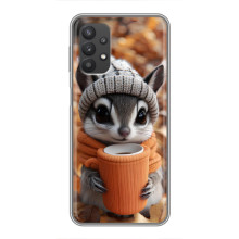 Печатный чехол «Зверята с кофе» для Samsung Galaxy A32 (5G)