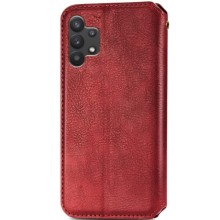 Кожаный чехол книжка GETMAN Cubic (PU) для Samsung Galaxy A32 4G – Красный