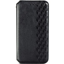 Шкіряний чохол книжка GETMAN Cubic (PU) для Samsung Galaxy A32 4G – Чорний