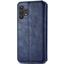 Кожаный чехол книжка GETMAN Cubic (PU) для Samsung Galaxy A32 4G – Синий