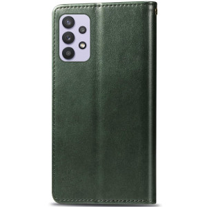 Кожаный чехол-книжка GETMAN Gallant (PU) для Samsung Galaxy A32 4G – Зеленый