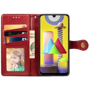 Кожаный чехол-книжка GETMAN Gallant (PU) для Samsung Galaxy A32 4G – Красный