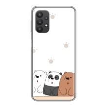 Чохли з зображенням різних тварин на Samsung Galaxy A32 (Здивовані ведмедики)