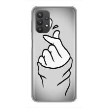 Чехол с принтом для Samsung Galaxy A32 (AlphaPrint - Знак сердечка)