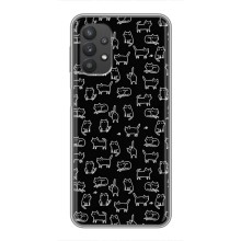 Чехол с принтом для Samsung Galaxy A32 (AlphaPrint) Модные коты (Меленькие котики)
