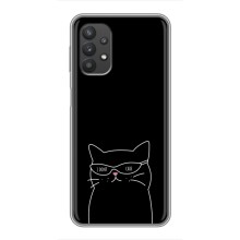 Чехол с рисунком кот на Samsung Galaxy A32 (Равнодушный кот)