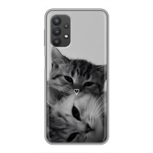 Чехол с рисунком кот на Samsung Galaxy A32 (Пара котов)