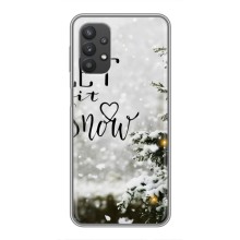 Новогодние, Праздничные Чехлы для Samsung Galaxy A32 - 2024 год (Let it snow)