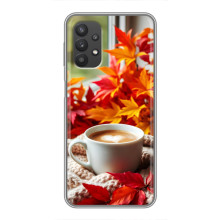 Чехол с уникальным дизайном «Осень с кофе» для Samsung Galaxy A32